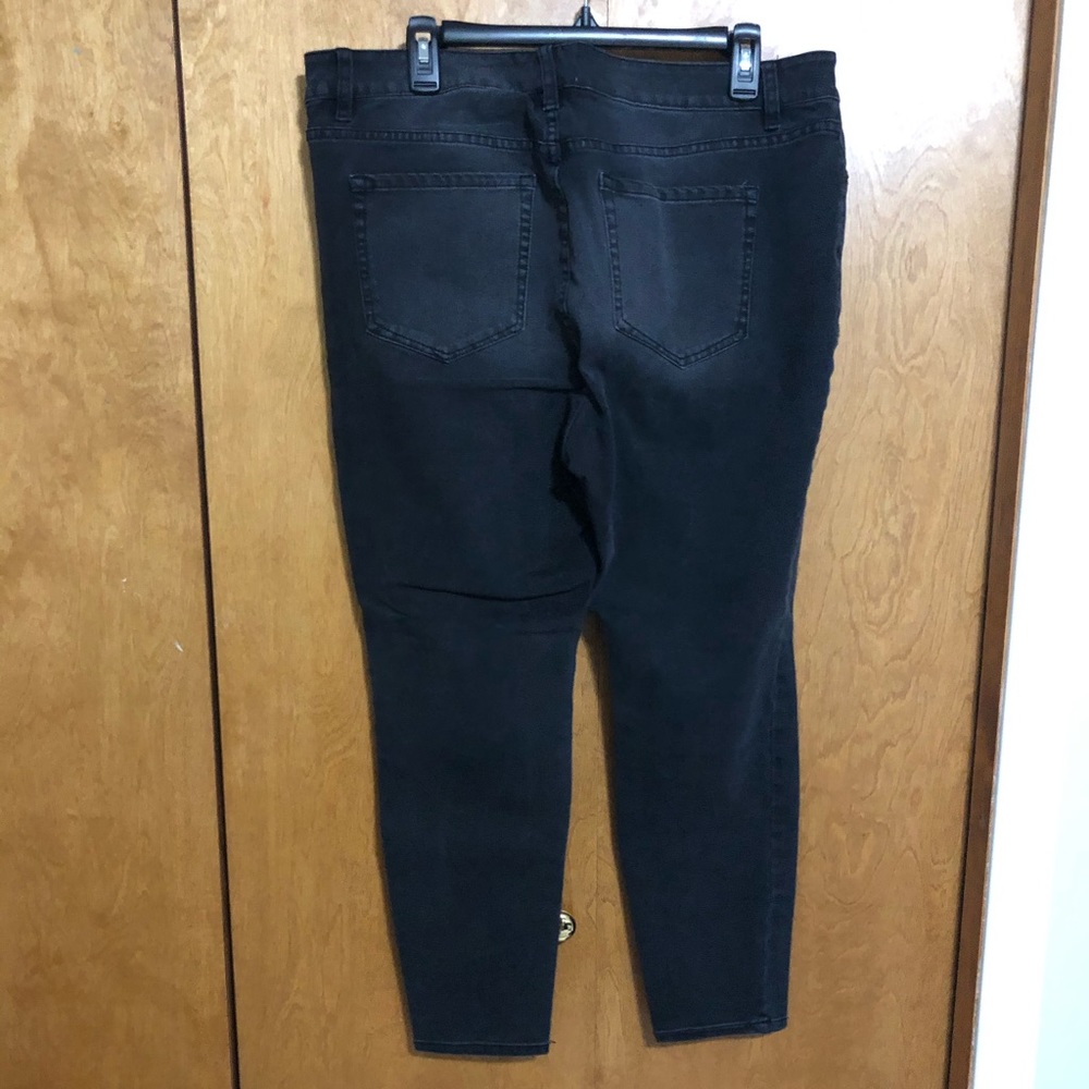 Dark grey wash skinny jeans